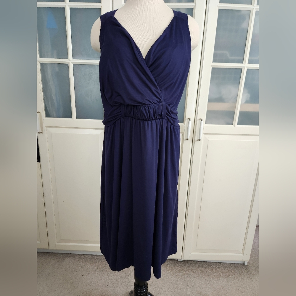 Soma Navy Blue Sleeveless Casual Dress
